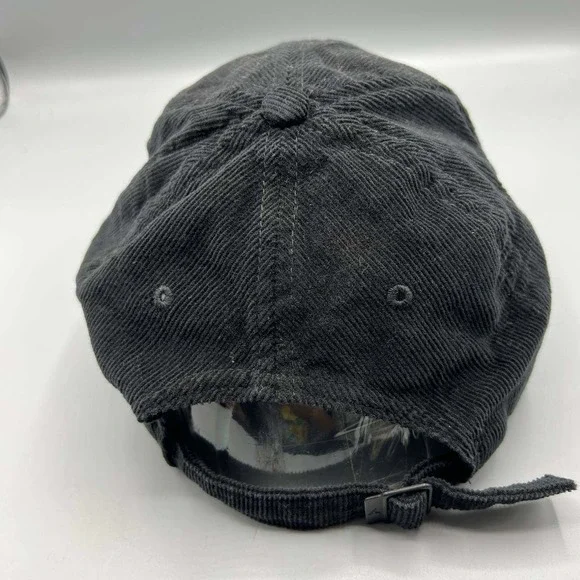 Air Jordan Hat Men Black Corduroy Embroidered Jumpman Strap Back Cap